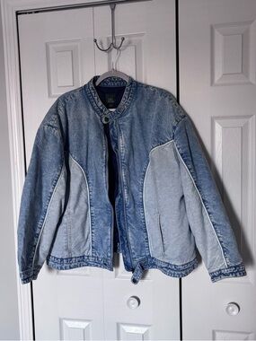 Wild Fable Light Blue Denim Bomber Jacket